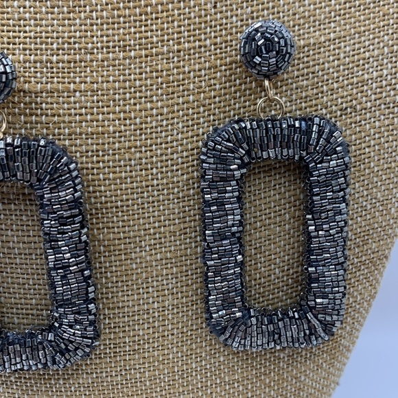 Panacea Beaded Rectangle Drop Earrings - Picture 4 of 8